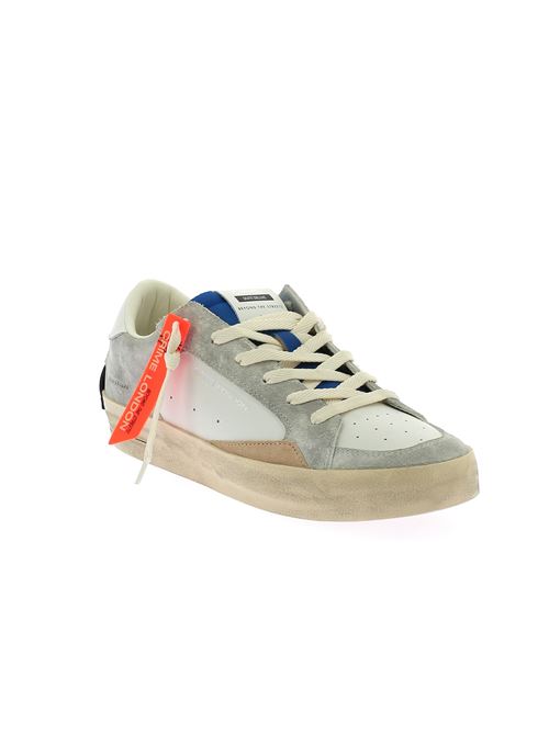 Sk8 Deluxe sneakers da uomo in pelle bianca e camoscio grigio CRIME LONDON | 1410230